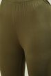 Camel Cotton Blend Solid Churidar image number 1