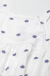 White Cotton Flared Embroidered Dress image number 1