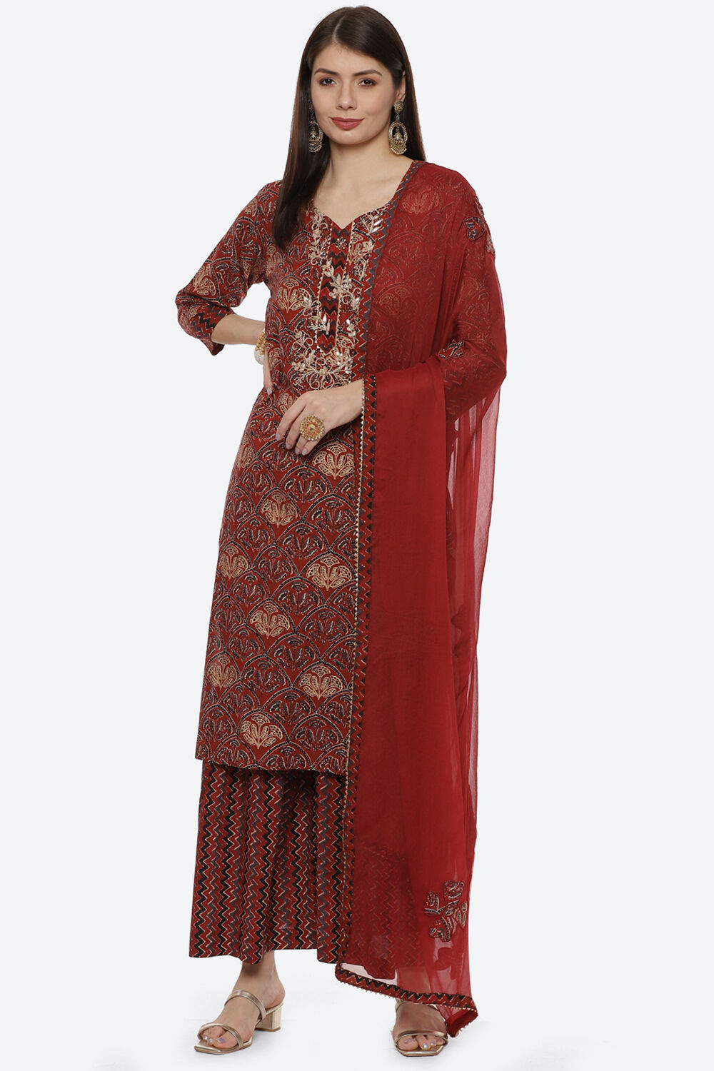 Biba maroon top suit
