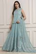Powder Blue Cotton Printed Lehenga Set