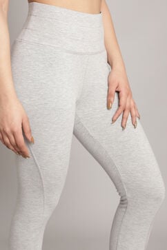 Light Grey Knitted Cotton Blend Leggings image number 1