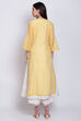 Pink Poly Cotton Flared Yarndyed Kurta image number 5