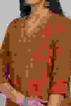 Orange Modal Printed Straight Suit Set image number 1