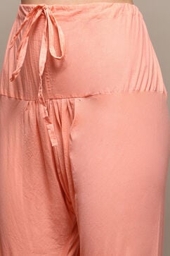 Peach Cotton Blend Unstitched Suit Set image number 3