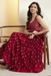 Red Printed Tiered Maxi Dress image number 0