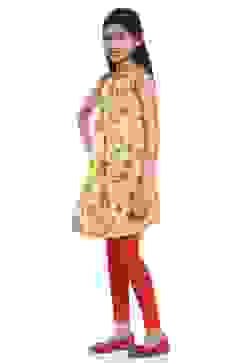 Yellow Cotton A-Line Kurta Churidar Suit Set image number 2