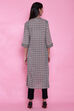 Charcoal Black Cotton Printed Kurta image number 5