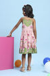Pink Printed Strappy Tiered Dress image number 3