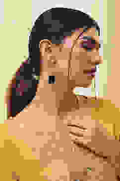 Black Brass Danglers image number 3