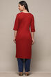 Maroon Cotton Unstitched Suit Set image number 6