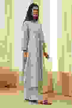 Blue Pure Cotton A-Line Kurta Set  image number 6