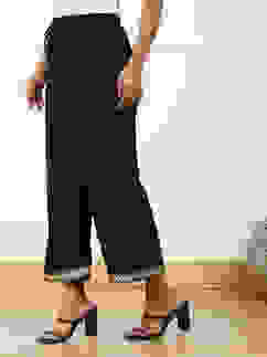 Black Polyester Palazzo Pants image number 2