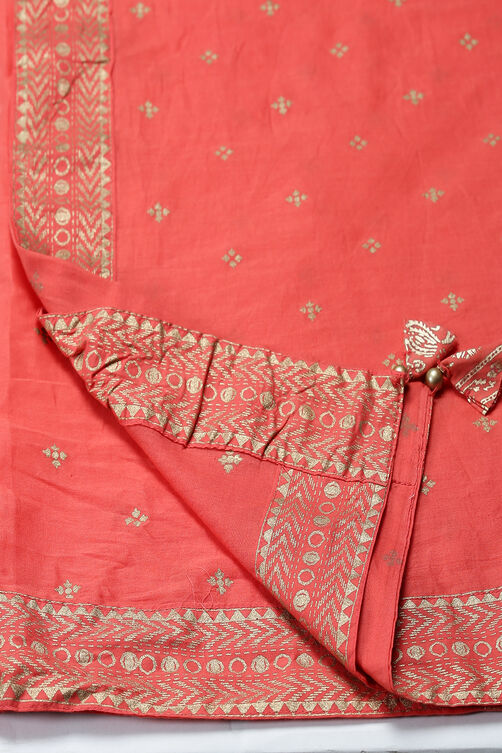 Green Cotton Kalidar Kurta Churidar Suit Set image number 2
