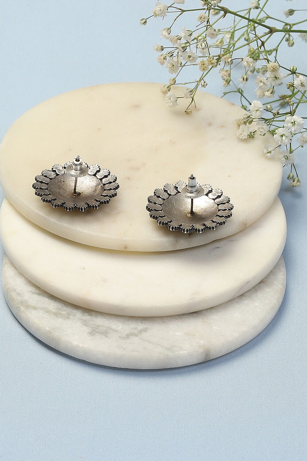 Oxidised Brass Earrings image number 2