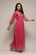 Fuchsia Polyester Flared Printed Dress image number 3