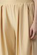 Gold Viscose Lycra Straight Solid Palazzos image number 1