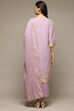 Lavender Cotton Straight Kurta Pants Suit Set image number 4