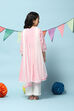 Pink Cotton Kalidar Kurta Narrow Pants Suit Set image number 4