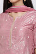 Onion Pink Art Silk Straight Kurta Sharara Suit Set image number 1