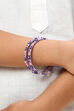 Purple Metal & Beads Bangles image number 1