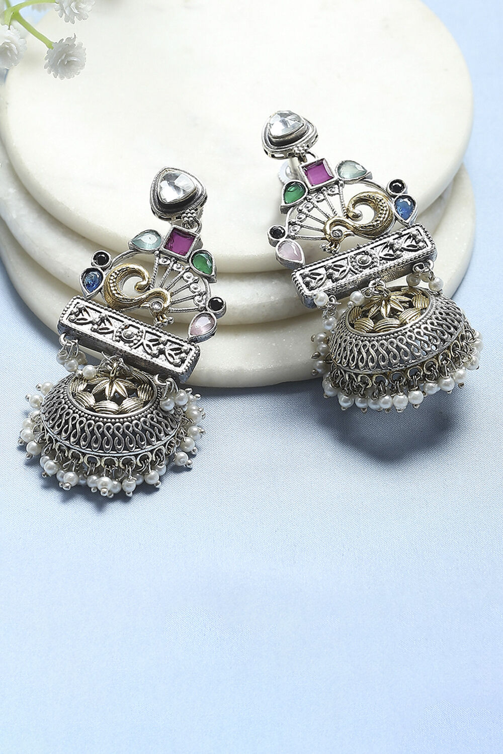 Multicolour Brass Jhumka image number 0