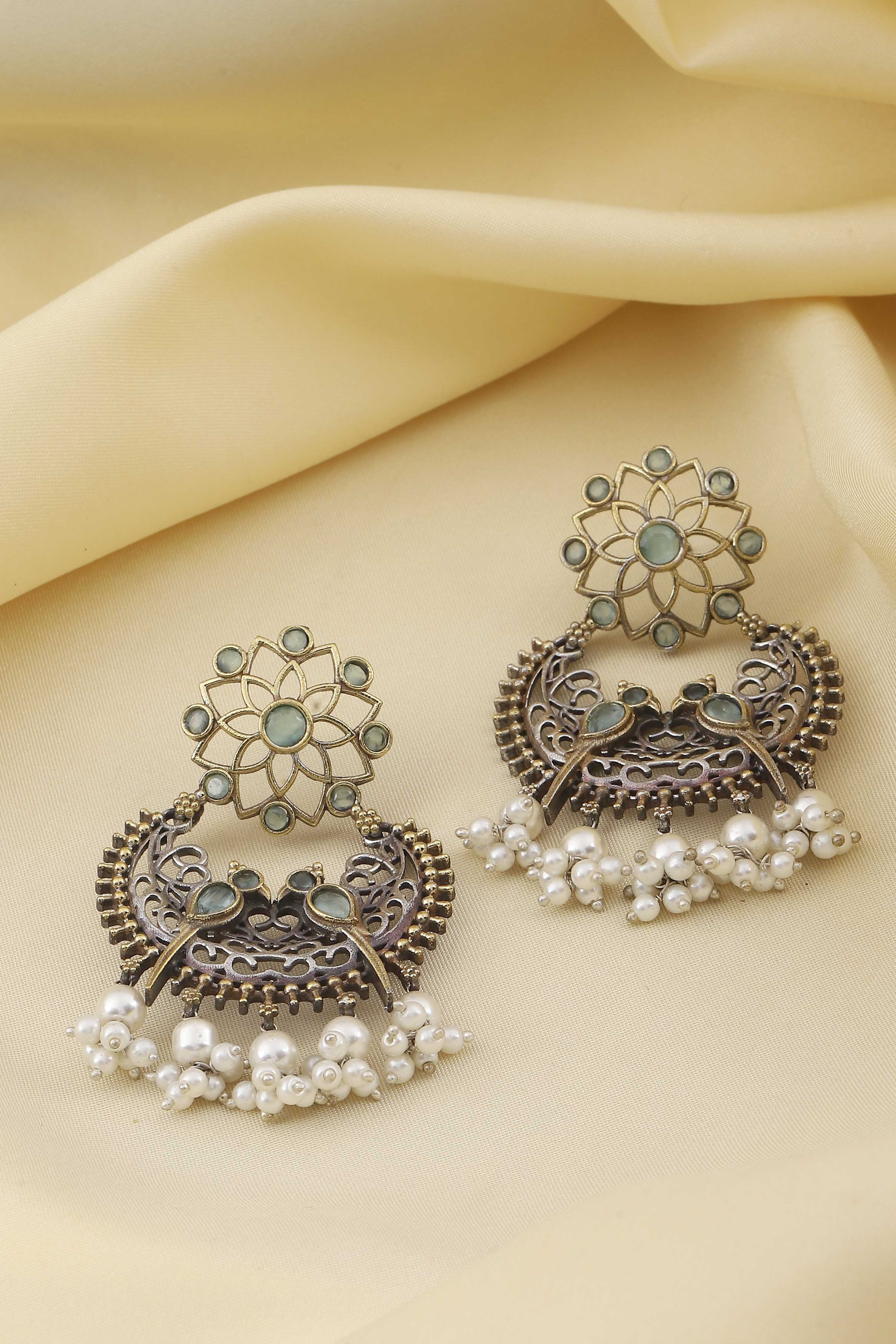 Mint Green Brass Drop & Danglers image number 0