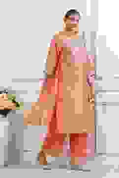 Coral Yarn-Dyed Straight Suit Set image number 5