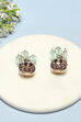 Mint Green Brass Earrings image number 2