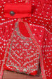 Orange Silk Blend Unstitched Suit set image number 0