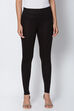 Black Viscose Lycra Solid Leggings image number 0