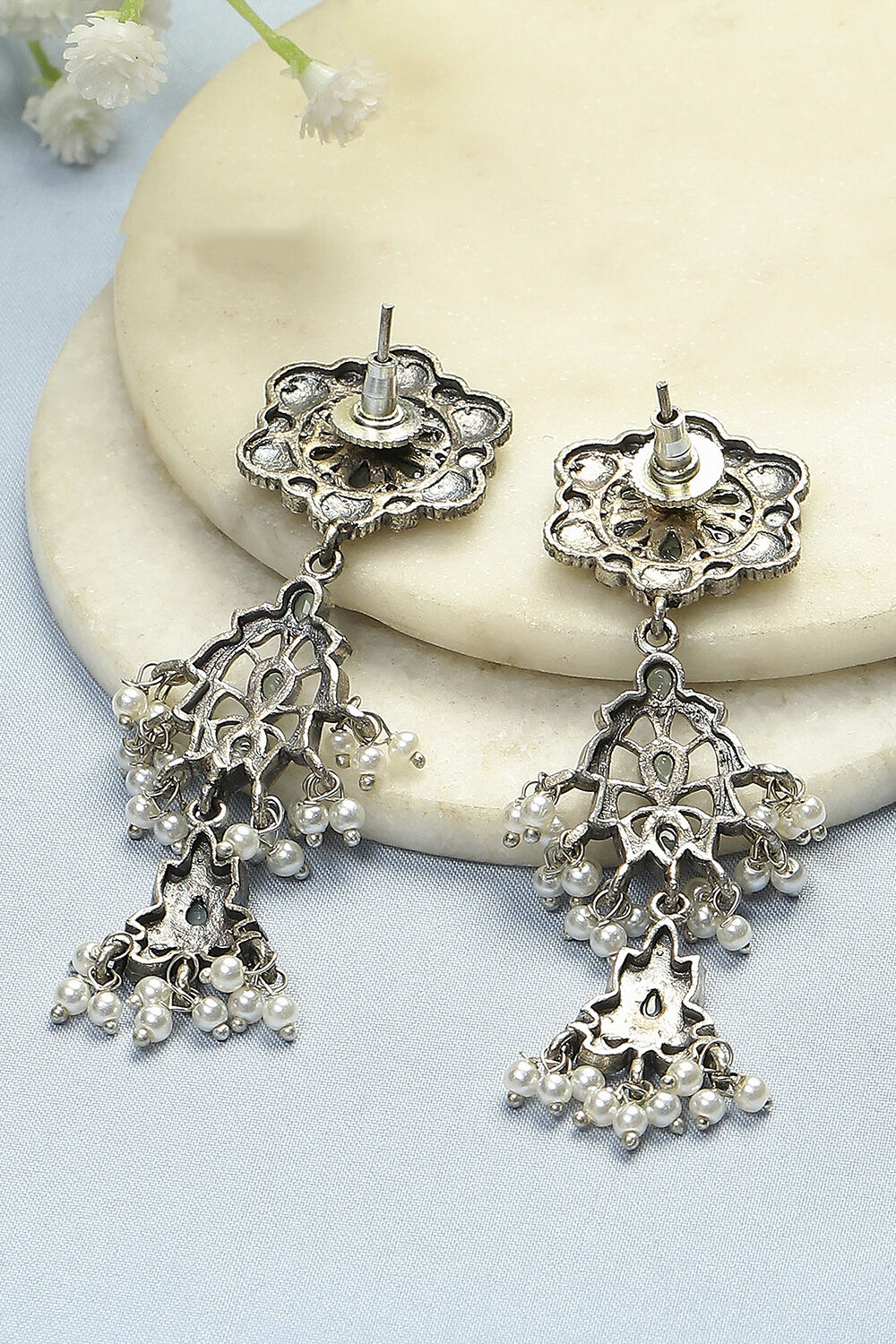 Mint Green Brass Drop & Danglers image number 2