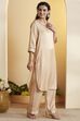 Sky Blue Viscose Rayon Straight Kurta Pants Set image number 4