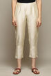 Beige Viscose Narrow Pant image number 5