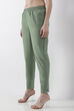 Blue Cotton Slim Pants image number 2