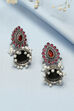 Maroon Oxidised Jhumkas image number 0