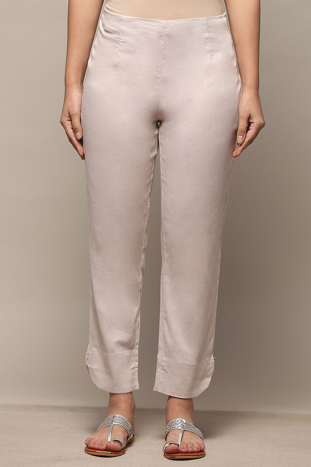 Grey Viscose Blend Pant image number 5