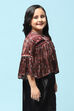 Brown Viscose Printed Jacket image number 4