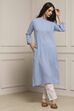 Blue Rayon A-Line Kurta