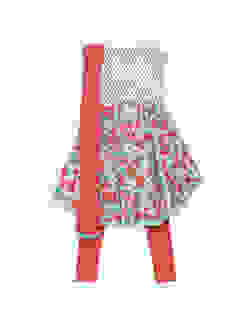 Off White And Pink Cotton Anarkali Suit image number 2