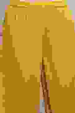 Yellow Viscose Rayon A-Line Solid Suit Set image number 2