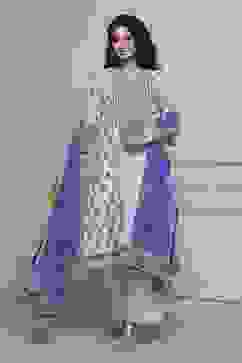 Blue Cotton Straight Suit Set image number 0