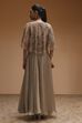 Grey Polyester Floral Embroidered Lehenga Set image number 4