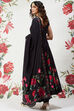 Rohit Bal Black Cotton Silk Flared Printed Suit Set image number 8