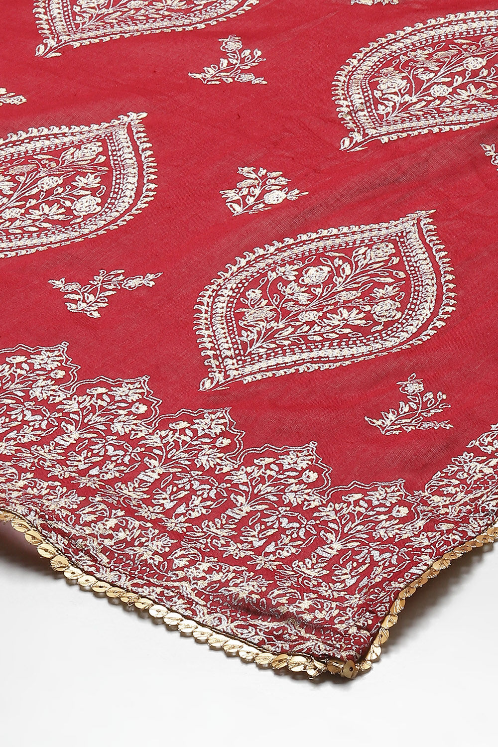 Maroon Poly Viscose Straight Kurta Slim Pants Suit Set image number 3