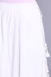 White Cotton Embroidered Skirt image number 1