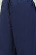 Navy Blue Art Silk Straight Kurta Palazzo Suit Set