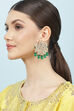 Green Alloy Earrings image number 3