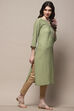 Pista Green Rayon Straight Kurta image number 4