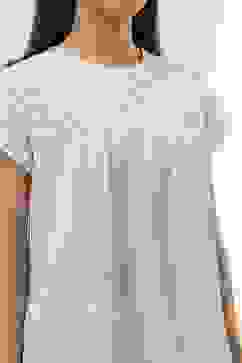 Light Blue Cotton Gathered Suit Set image number 1