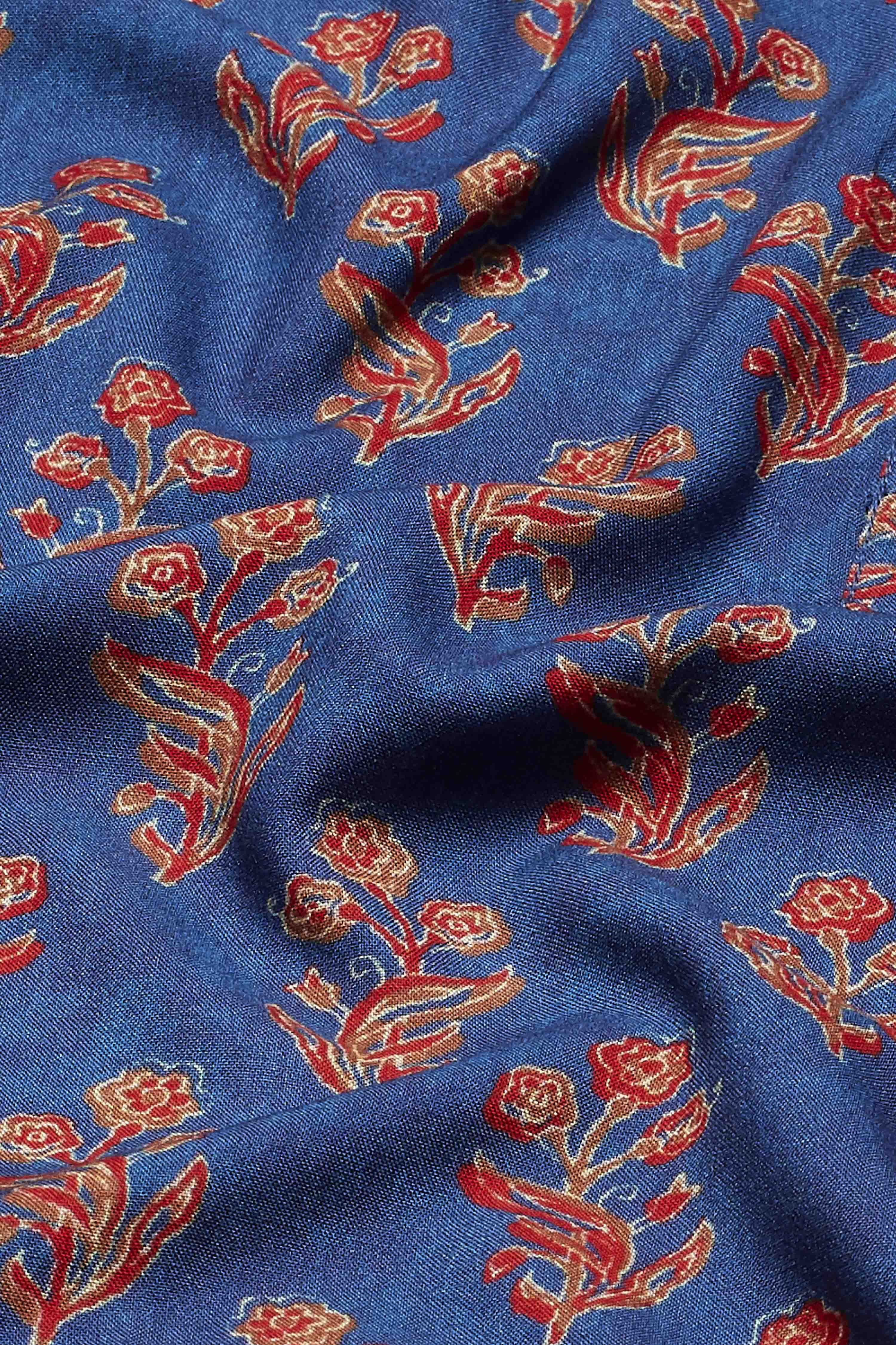 Indigo Viscose Rayon Straight Kurta image number 2